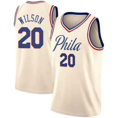 Cream D.J. Wilson Men's Swingman Philadelphia 76ers Jersey - City Edition