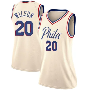 Cream D.J. Wilson Women's Swingman Philadelphia 76ers Jersey - City Edition