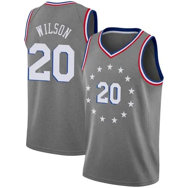 Gray D.J. Wilson Men's Swingman Philadelphia 76ers 2018/19 Jersey - City Edition