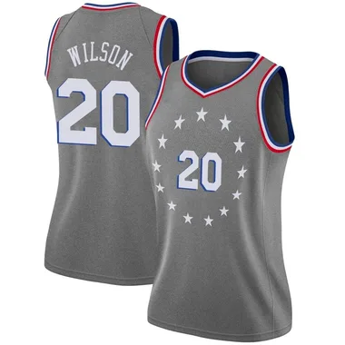 Gray D.J. Wilson Women's Swingman Philadelphia 76ers 2018/19 Jersey - City Edition