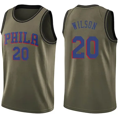 Green D.J. Wilson Men's Swingman Philadelphia 76ers Salute to Service Jersey