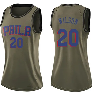 Green D.J. Wilson Women's Swingman Philadelphia 76ers Salute to Service Jersey