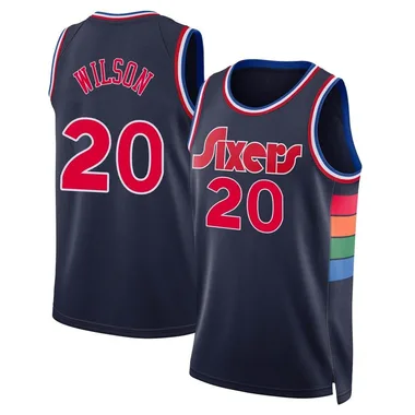 Navy D.J. Wilson Men's Swingman Philadelphia 76ers 2021/22 City Edition Jersey