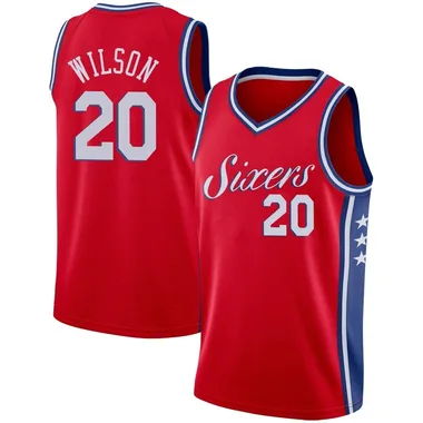 Red D.J. Wilson Men's Swingman Philadelphia 76ers Jersey - Statement Edition