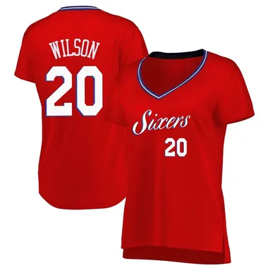 Red D.J. Wilson Women's Fast Break Philadelphia 76ers Jersey - Statement Edition