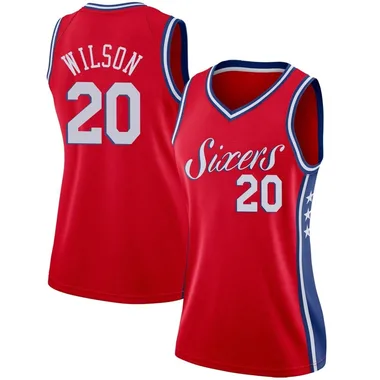 Red D.J. Wilson Women's Swingman Philadelphia 76ers Jersey - Statement Edition