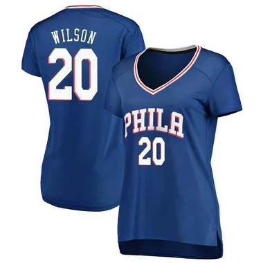 Royal D.J. Wilson Women's Fast Break Philadelphia 76ers Jersey - Icon Edition