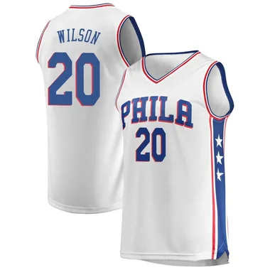 White D.J. Wilson Men's Fast Break Philadelphia 76ers Jersey - Association Edition