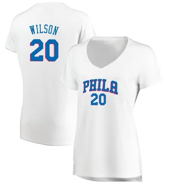 White D.J. Wilson Women's Fast Break Philadelphia 76ers Jersey - Association Edition